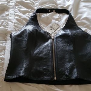 Wilsons genuine leather halter vest